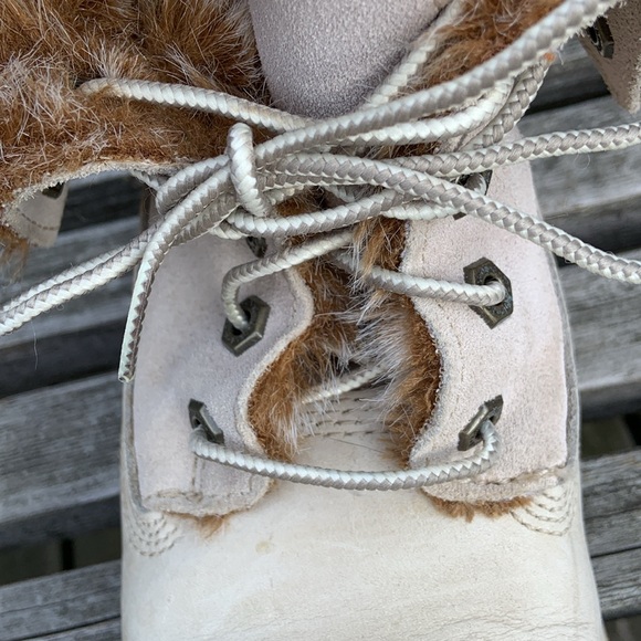 Timberland Faux Fur Fold Down Boots Size 7 - Picture 8 of 10
